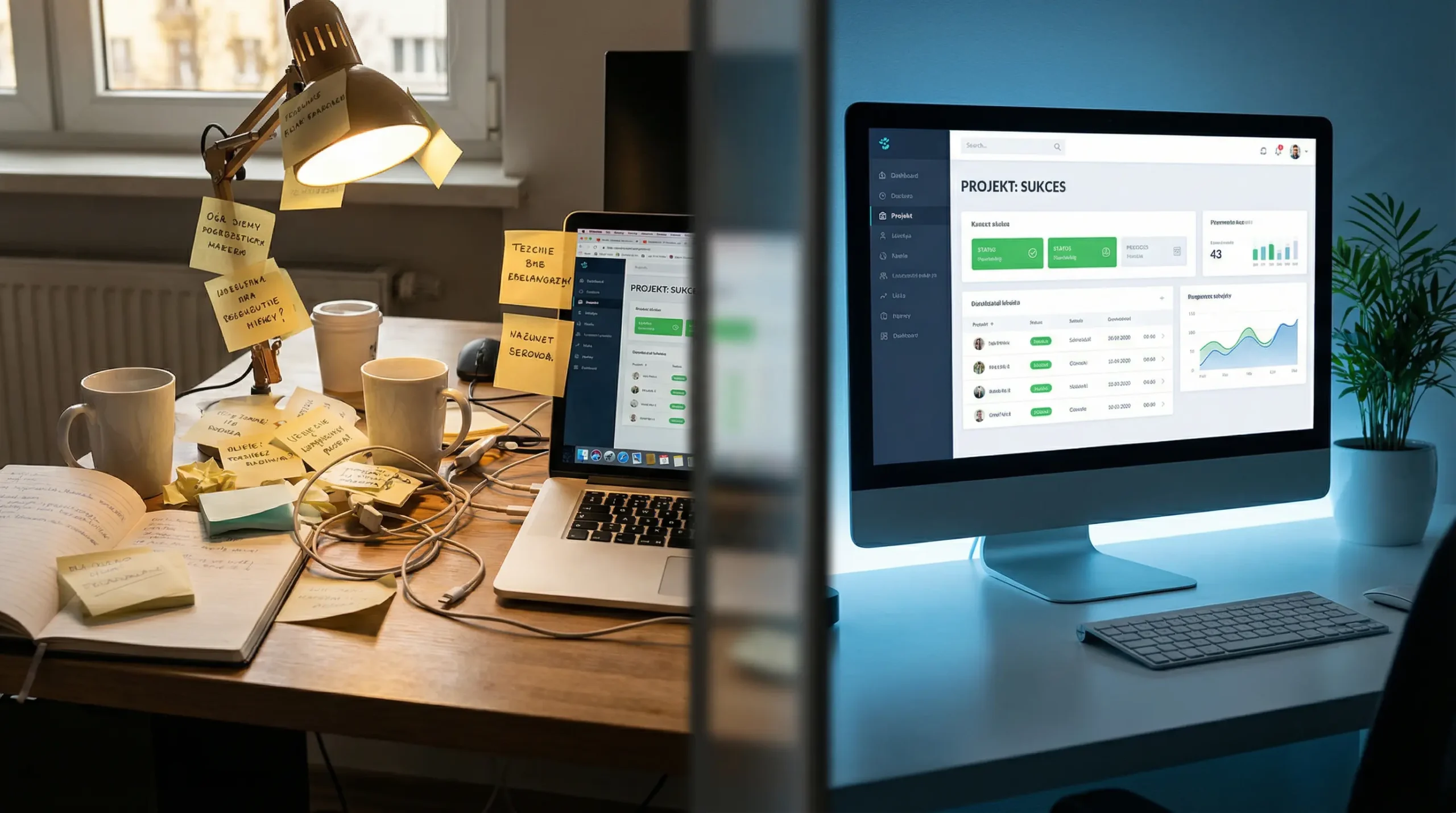 Zbliżenie na laptopa z czerwonym licznikiem czasu na ekranie, symbolizujące narastający dług techniczny strony